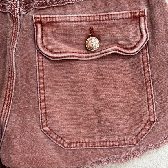 Free People Great Expectations Lace Cutout Shorts Women’s 2 Mauve Pink - Picture 7 of 9